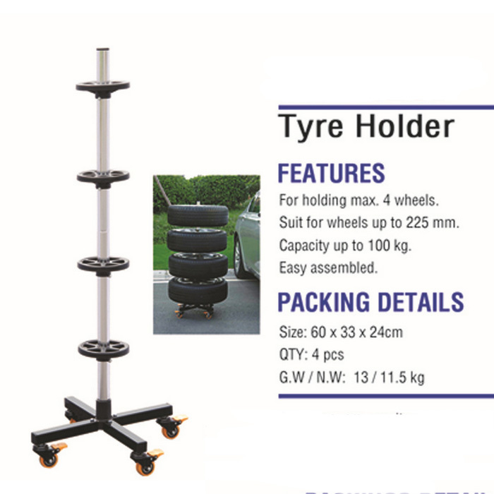 Tyre Holder Tire Rack With Wheels Easy to Move